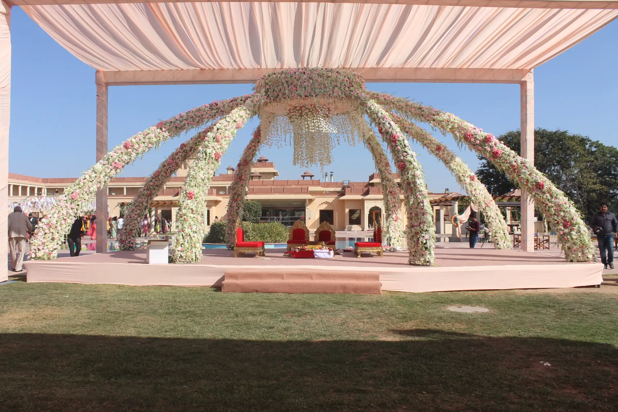 Hero floral decoration background