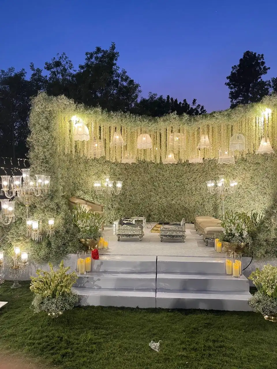 Floral stage backdrop